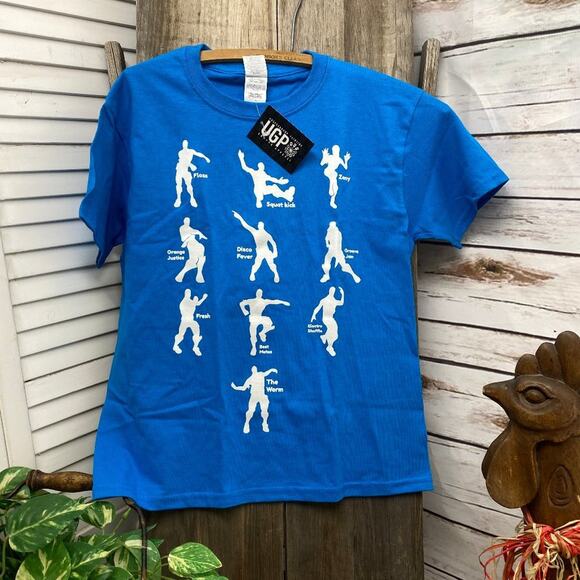 UGP Campus Apparel Emote Dances Youth Tee Tshirt Boy Girl Dance Moves Worm NWT - Picture 1 of 8